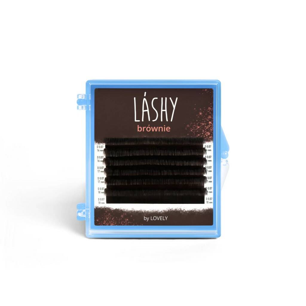 Ресницы Lashy by Lovely "Brownie" тёмно-коричневые МИКС 6линий