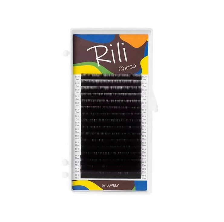 Ресницы Rili by Lovely "Choco" темно-коричневые МИКС 16линий