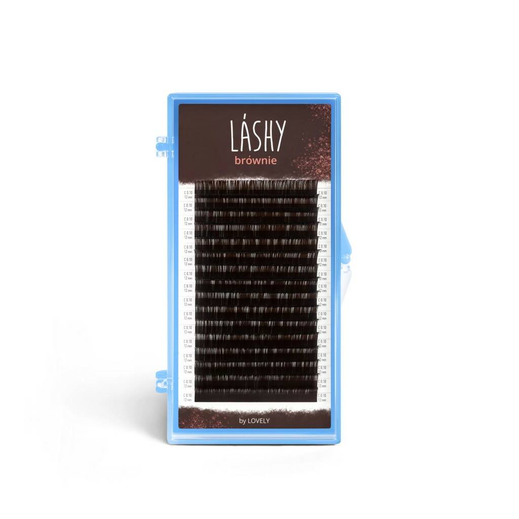 Ресницы Lashy by Lovely "Brownie" тёмно-коричневые МИКС 16линий
